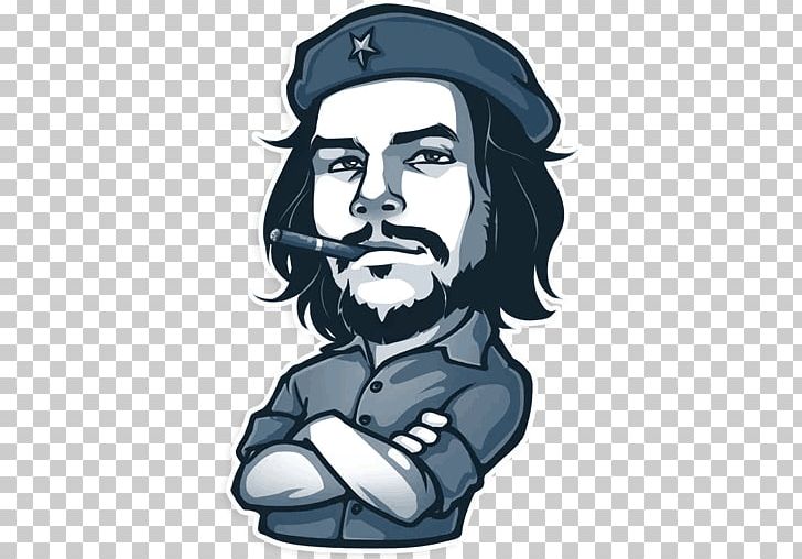 Che Guevara Che: Part One Telegram Sticker Advertising PNG, Clipart, Adhesive, Art, Beard, Black And White, Cartoon Free PNG Download