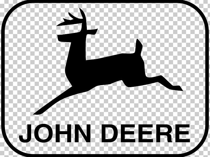 John Deere Logo Tractor PNG, Clipart, Area, Black, Black And White, Computer Icons, Deer Free PNG Download
