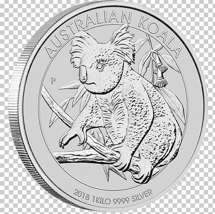 Perth Mint Koala Bullion Coin Silver Coin Australian Silver Kookaburra PNG, Clipart, Animals, Australia, Australian Lunar, Black And White, Bullion Free PNG Download