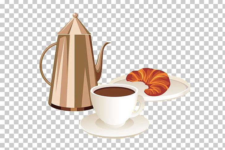Coffee Croissant Breakfast Cafe Bakery PNG, Clipart, Caffeine, Ceramic, Coffee Aroma, Coffee Cup, Coffee Mug Free PNG Download