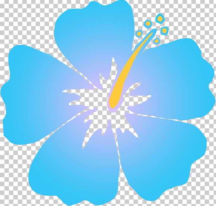 blue hawaiian flower clip art