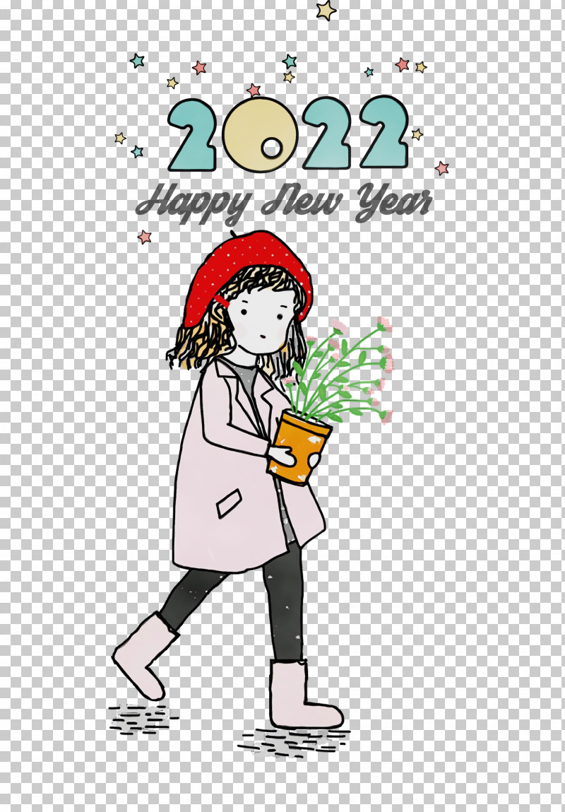 Watercolor Line Drawing Cartoon Calf Holding Balloon Creative New Year  Poster Template Download on Pngtree