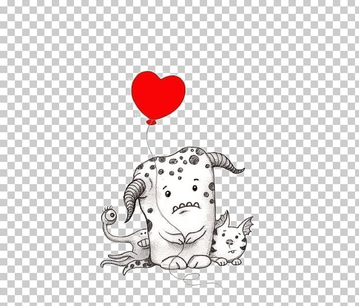 Tattoo Cartoon Monster Illustration PNG, Clipart, Cute Monster, Cuteness, Dog Like Mammal, Fictional Character, Hand Drawn Free PNG Download