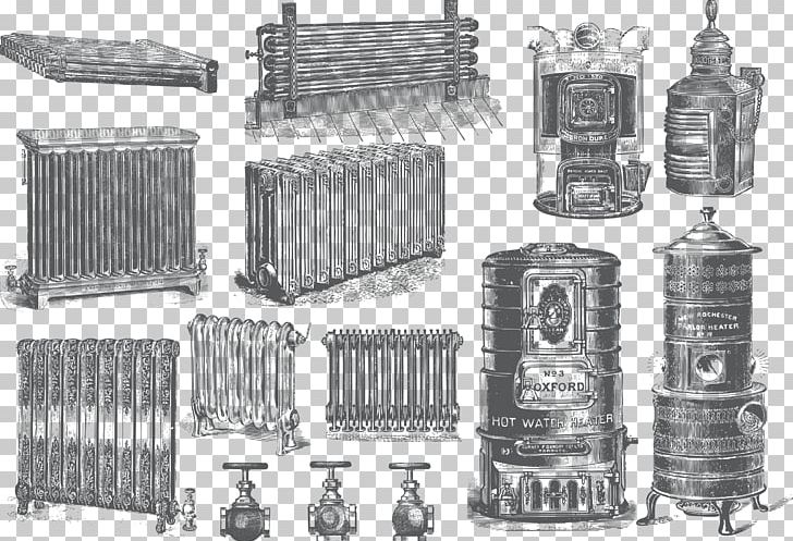 Radiator Euclidean PNG, Clipart, Black And White, Designer, Double Burner Gas Stoves, Double Stove, Gas Stove Free PNG Download