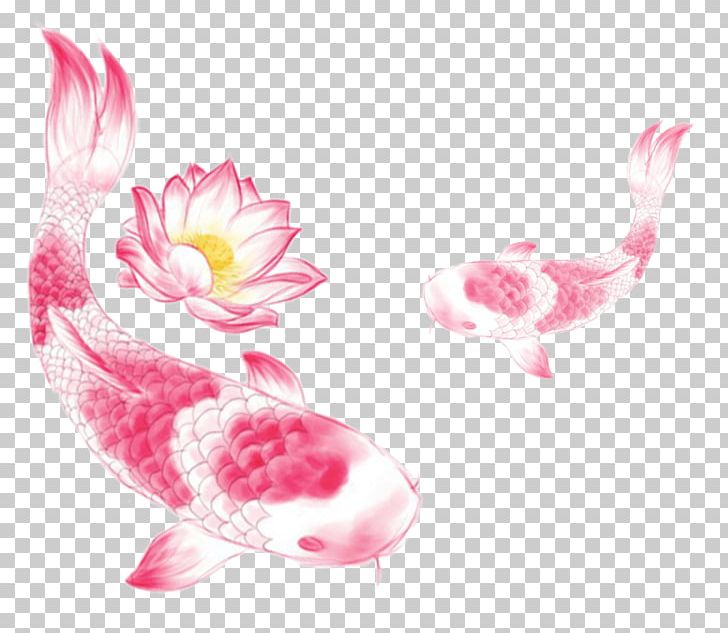 Common Carp Watercolor Painting Nelumbo Nucifera PNG, Clipart, Carp, Chinese, Chinese Style, Chinoiserie, Classical Free PNG Download