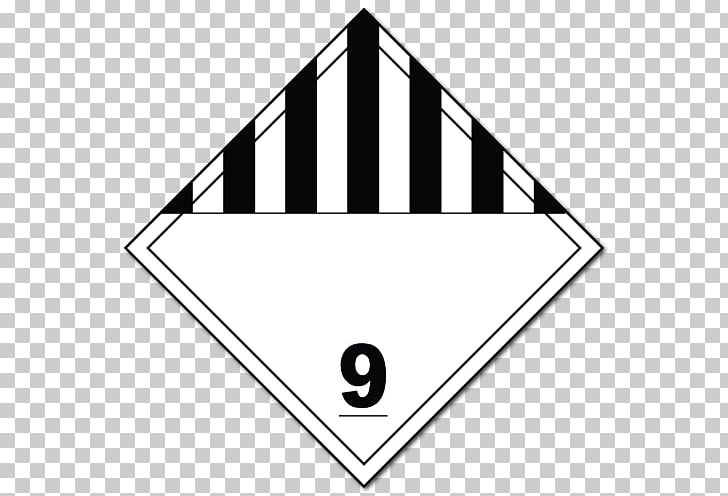 HAZMAT Class 9 Miscellaneous Dangerous Goods Placard Material Label PNG, Clipart, Angle, Area, Black, Black And White, Box Free PNG Download