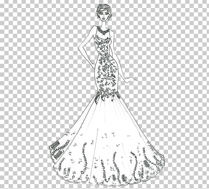 Wedding Dress Ball Gown Sketch PNG, Clipart, Artwork, Artwork Flyer Background, Bride, Costumes, Creative Artwork Free PNG Download