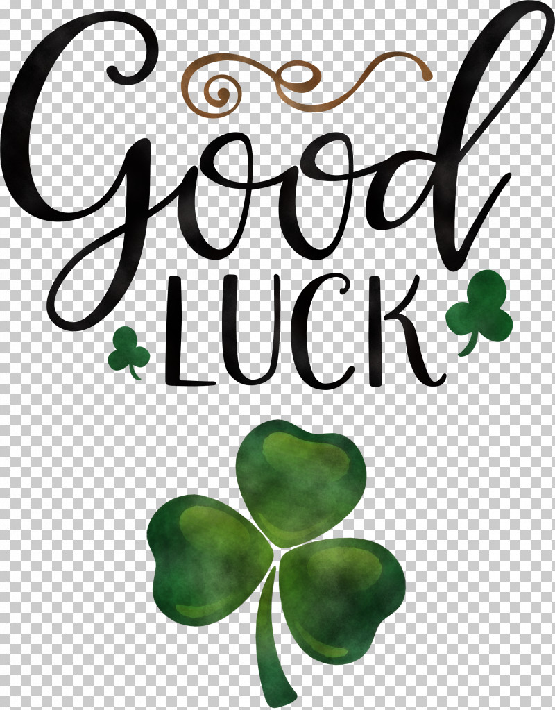 Good Luck Saint Patrick Patricks Day PNG, Clipart, Fruit, Good Luck, Green, Leaf, Logo Free PNG Download