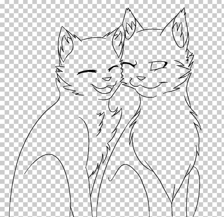 Cat Line Art Kitten Drawing Warriors PNG, Clipart, Angle, Animals, Art, Artwork, Black Free PNG Download