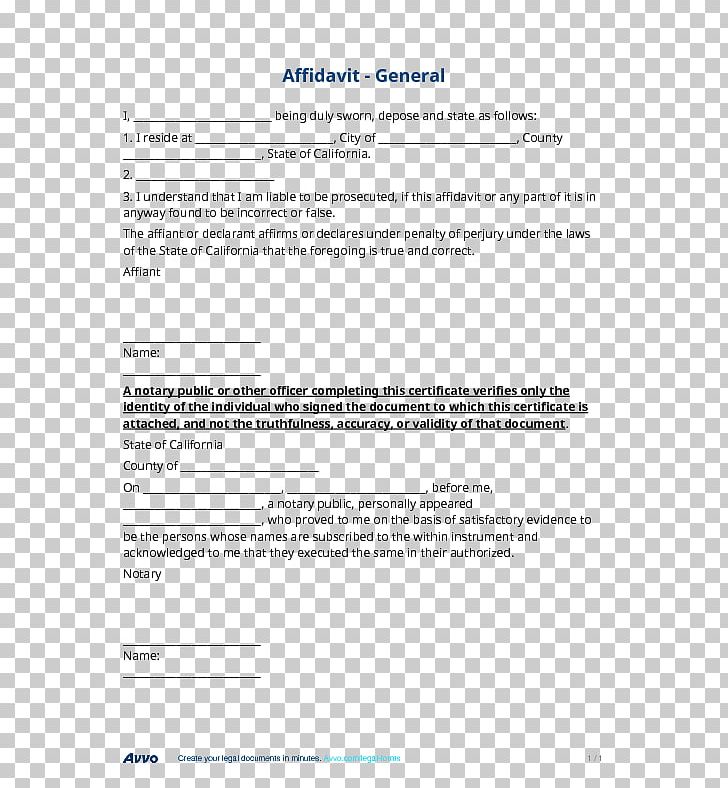 Affidavit Document Sworn Declaration Form Template PNG, Clipart, Affidavit, Area, Brand, Contract, Diagram Free PNG Download