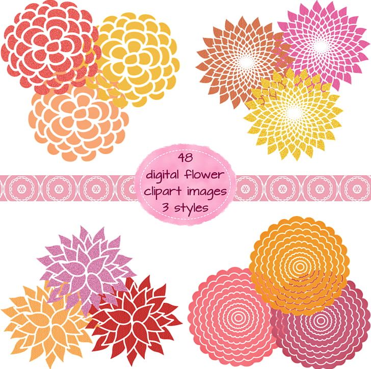 Flower Pink Orange PNG, Clipart, Blue, Circle, Clip Art, Color, Dahlia Free PNG Download