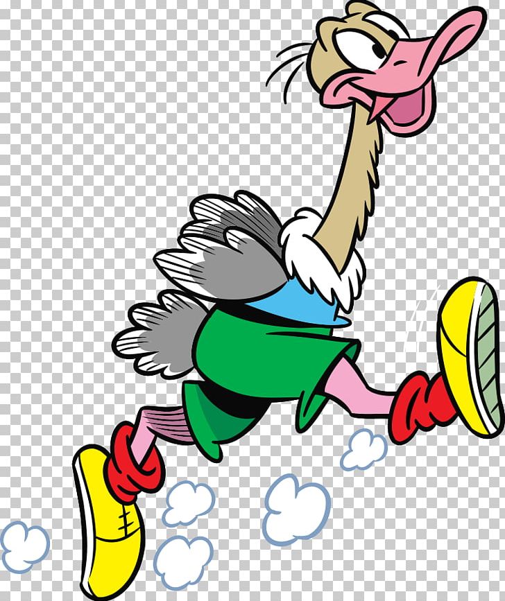 Cartoon Common Ostrich Illustration PNG, Clipart, Animal, Animal Illustration, Animals, Animation, Bird Free PNG Download