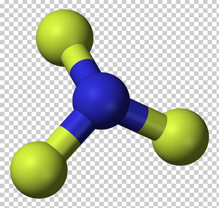 Nitrogen Trifluoride Molecule Ball-and-stick Model Trigonal Pyramidal Molecular Geometry PNG, Clipart, Atom, Ballandstick Model, Chemical Bond, Chlorine Trifluoride, Covalent Bond Free PNG Download