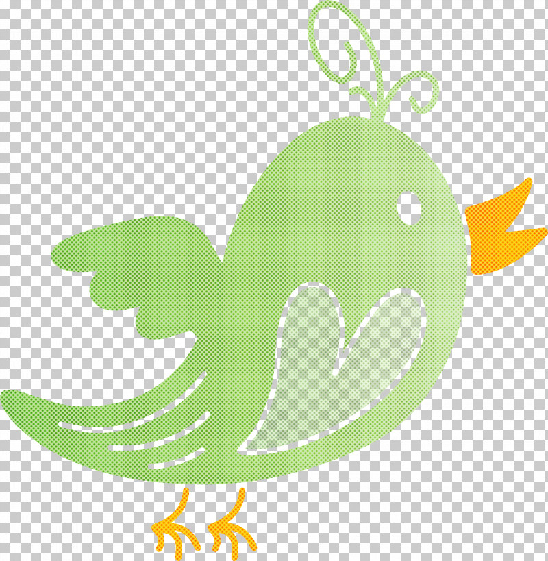 Green Leaf Wing Bird PNG, Clipart, Bird, Cartoon Bird, Cute Bird, Green, Leaf Free PNG Download