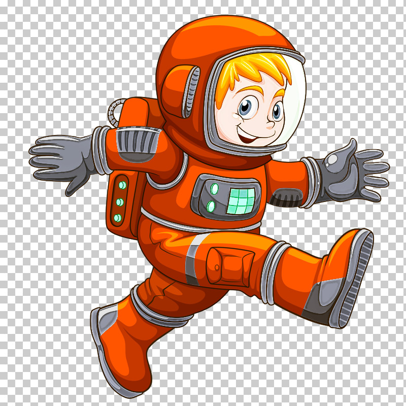 Astronaut PNG, Clipart, Animation, Astronaut, Cartoon, Football Fan Accessory, Orange Free PNG Download