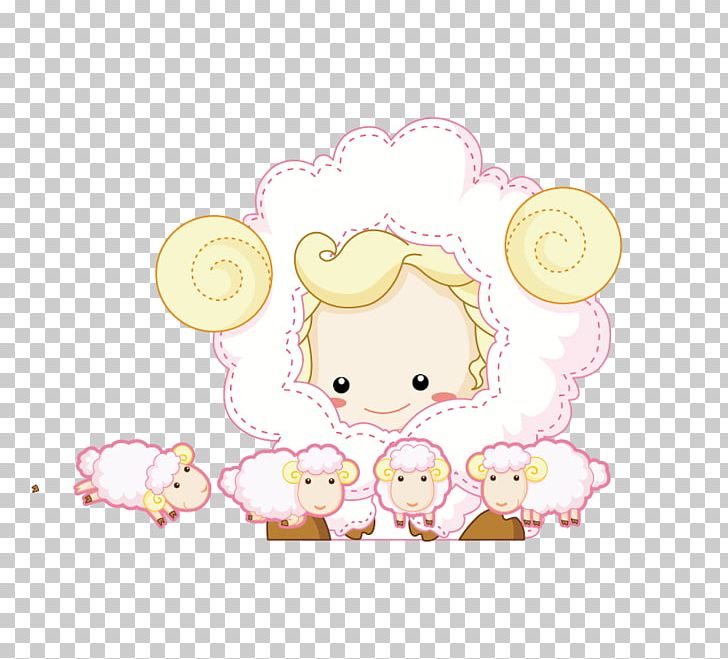 Sheep Chinese Zodiac Q-version Ovejita Illustration PNG, Clipart, Animals, Art, Circle, Drawing, Fictional Character Free PNG Download