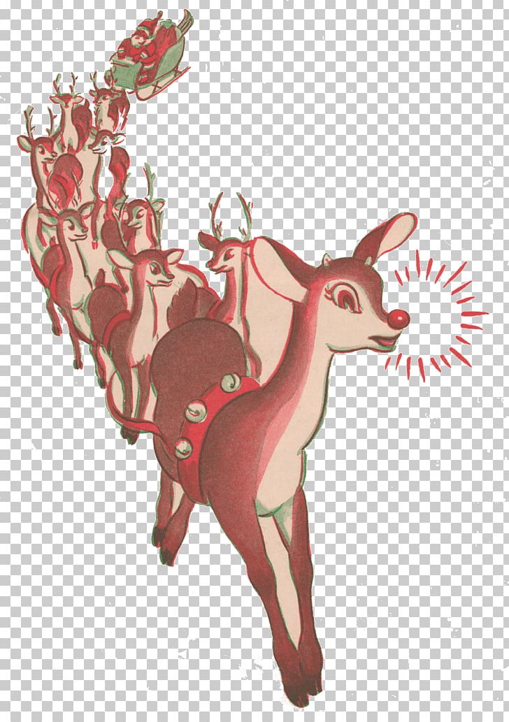 Rudolph The Red-Nosed Reindeer Rudolph The Red-Nosed Reindeer Santa Claus Christmas PNG, Clipart, Antler, Cartoon, Christmas Card, Christmas Decoration, Christmas Lights Free PNG Download