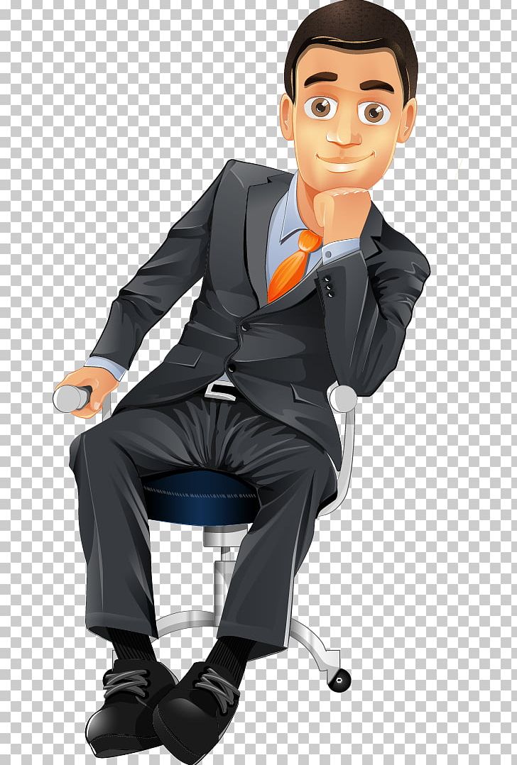 Businessperson PNG, Clipart, Business, Business Man Sitting On A Chair, Businessperson, Cartoon, Character Free PNG Download