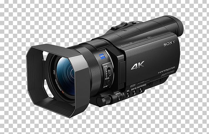 Sony Handycam FDR-AX100 Video Cameras 4K Resolution Ultra-high-definition Television PNG, Clipart, 1080p, Camera Lens, Handycam, Highdefinition Video, Image Sensor Free PNG Download