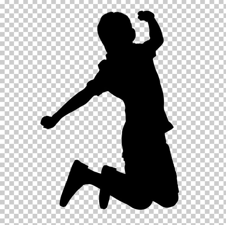 Child Silhouette Jumping PNG, Clipart, Black, Black And White, Boy, Child, Hand Free PNG Download