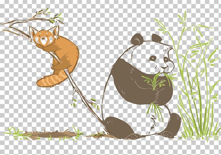 Bear Giant Panda Red Panda Illustration PNG, Clipart, Animal, Animals, Bamboo, Carnivoran, Cartoon Free PNG Download