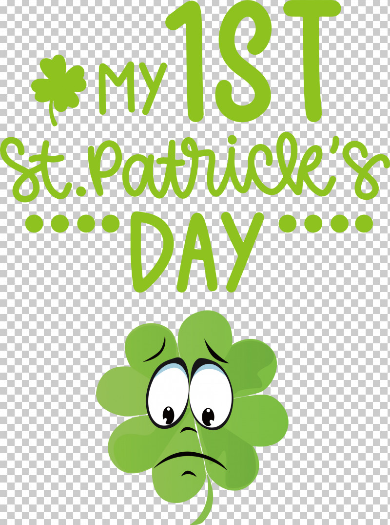 My 1st Patricks Day Saint Patrick PNG, Clipart, Cartoon, Flower, Green, Leaf, Logo Free PNG Download