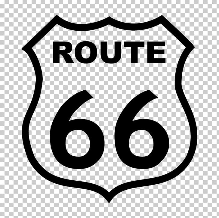 U.S. Route 66 Logo PNG, Clipart, Area, Black, Black And White, Brand, Cdr Free PNG Download
