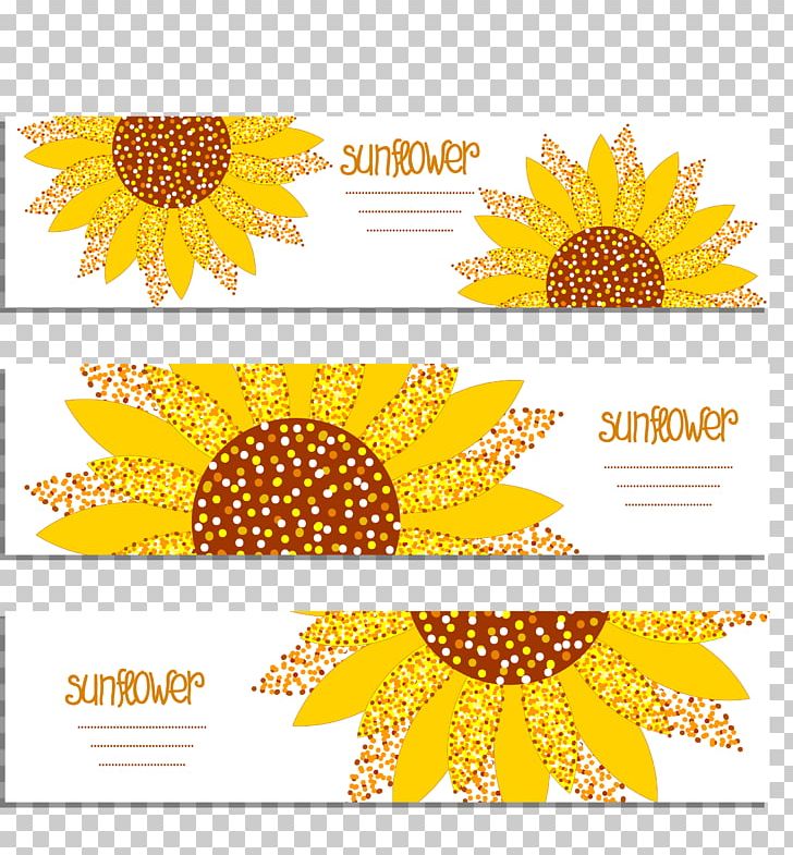 Common Sunflower Banner PNG, Clipart, Banner, Birthday Card, Business Card, Card Vector, Daisy Family Free PNG Download
