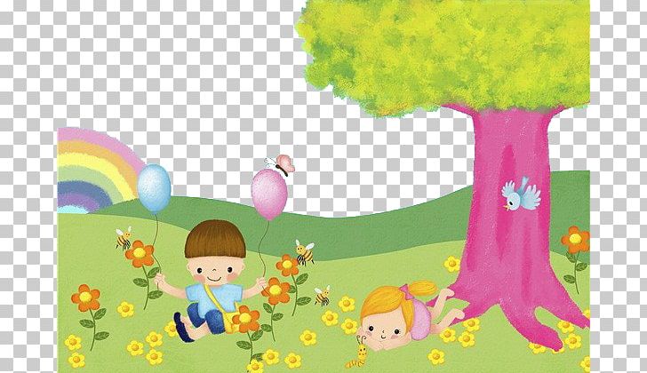 Cartoon Illustration PNG, Clipart, Adult Child, Area, Art, Artificial Grass, Balloon Free PNG Download