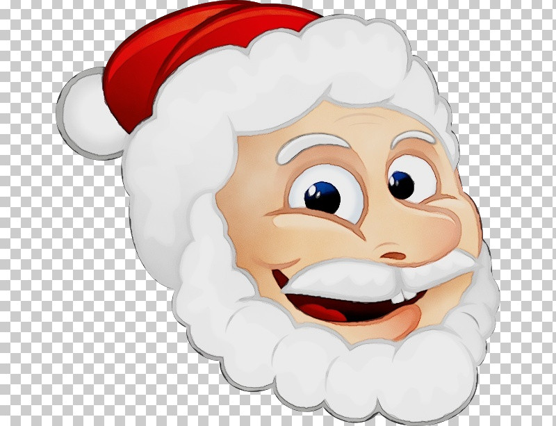 Santa Claus PNG, Clipart, Cartoon, Cheek, Face, Head, Nose Free PNG Download