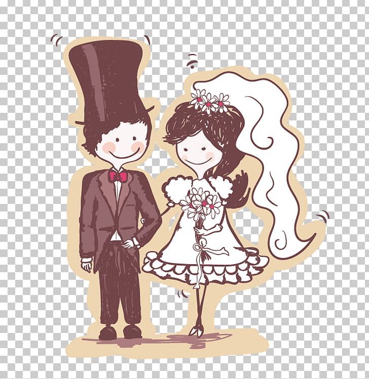 Wedding Invitation Bridegroom PNG, Clipart, Art, Boy, Bride, Cartoon, Cartoon Bride And Groom Free PNG Download