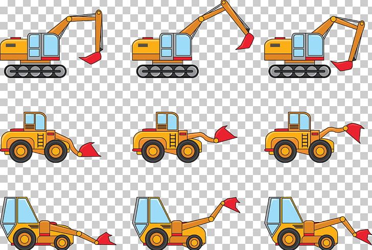 Euclidean Excavator PNG, Clipart, Adobe Illustrator, Area, Cartoon, Cartoon Excavator, Coreldraw Free PNG Download