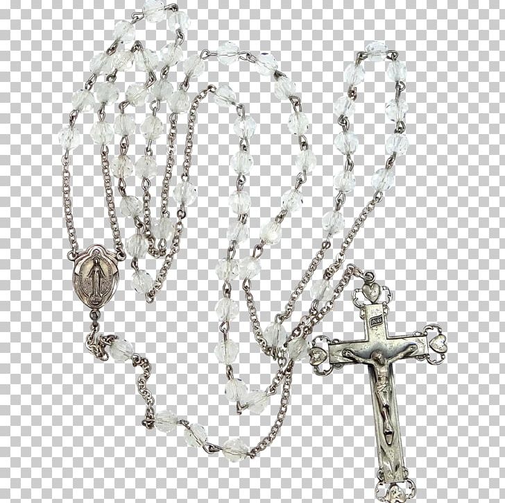 Locket Silver Necklace Rosary Body Jewellery PNG, Clipart, Beads, Body Jewellery, Body Jewelry, Chain, Cross Free PNG Download