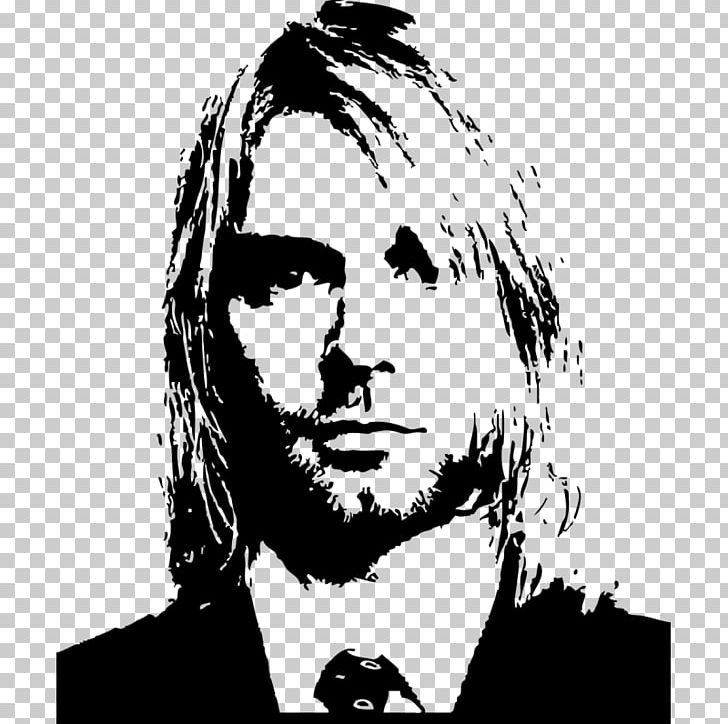 Kurt Cobain Silhouette Artist Musician PNG, Clipart, Animals, Beard, Black, Black And White, Computer Wallpaper Free PNG Download