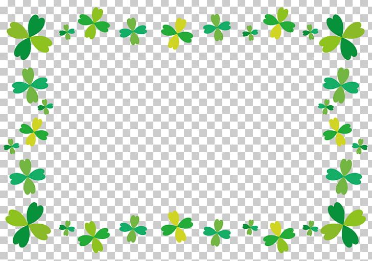 Cute Rectangular Clover Frame. PNG, Clipart, Area, Border, Branch, Circle, Clover Free PNG Download