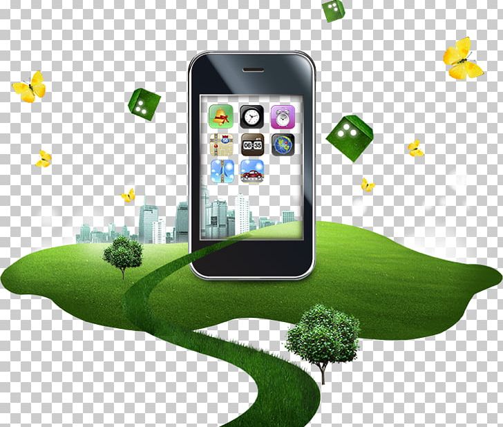 Mobile Phone Graphic Design PNG, Clipart, Advertising, Artificial Grass, Building, Cartoon Grass, Communication Device Free PNG Download