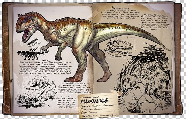 Allosaurus ARK: Primitive+ Carnotaurus Dilophosaurus Tyrannosaurus PNG, Clipart, Allosaurus, Ark Primitive, Ark Survival Evolved, Carnotaurus, Creatures Free PNG Download