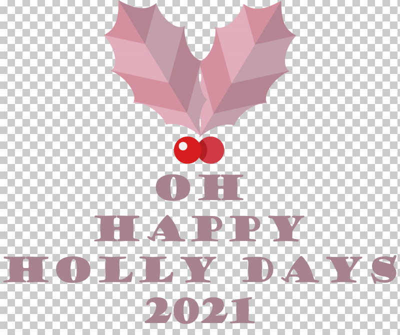 Happy Holly Days Christmas Holiday PNG, Clipart, Christmas, Heart, Holiday, Logo, M095 Free PNG Download