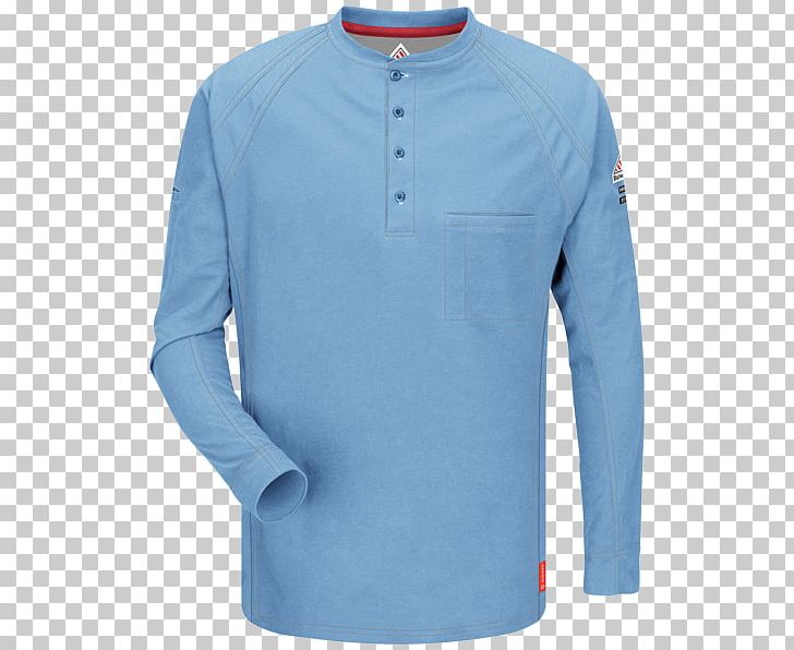 Long-sleeved T-shirt Henley Shirt PNG, Clipart, Active Shirt, Azure, Blue, Button, Clothing Free PNG Download