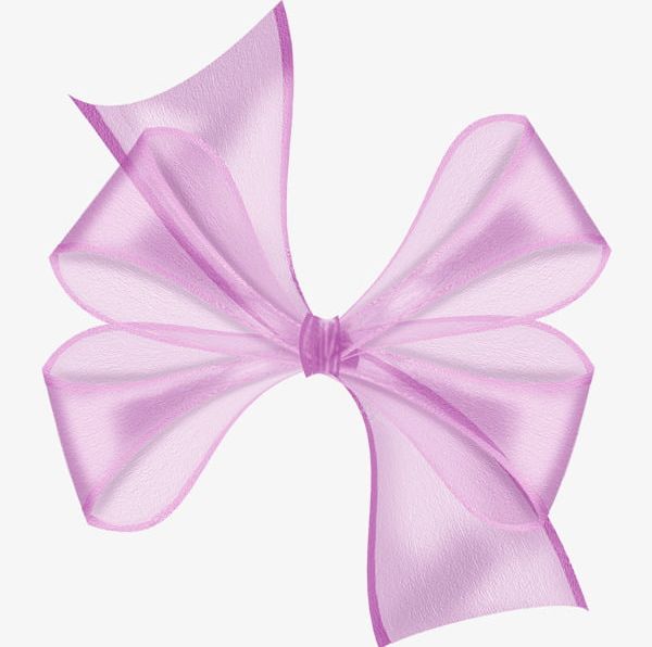 Real Translucent Purple Ribbon Bow PNG, Clipart, Bow, Bow Clipart, Cartoon, Hand Painted, Hand Painted Cartoon Free PNG Download