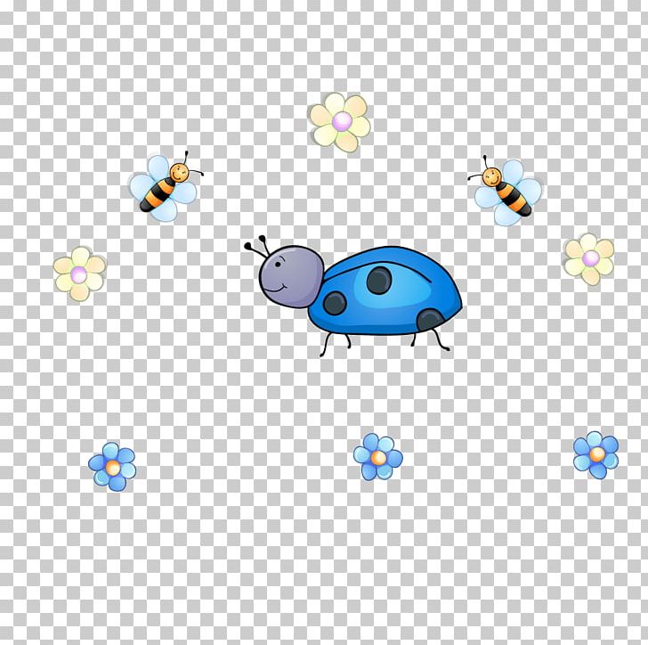 Bee Insect Ladybird PNG, Clipart, Bee Vector, Blue, Cartoon, Childrens Day, Children Vector Free PNG Download