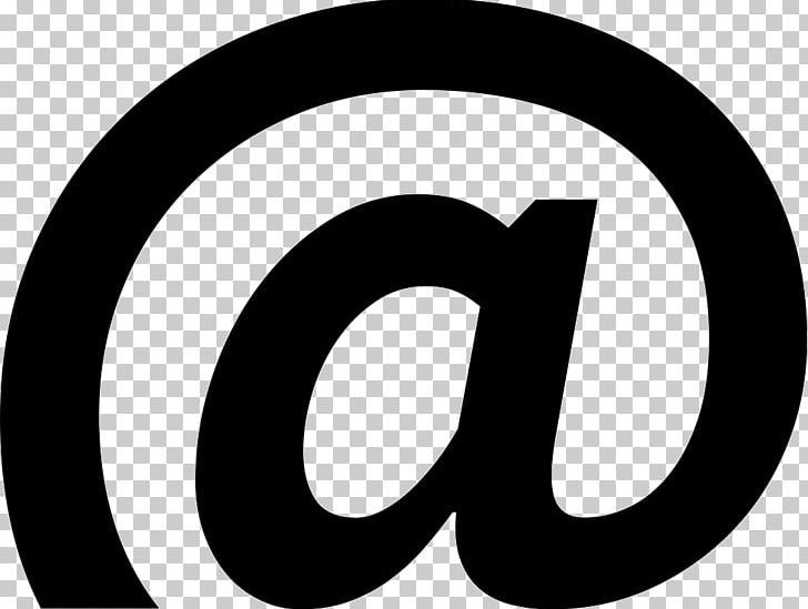 At Sign Computer Keyboard Symbol Logo Email PNG, Clipart, Area, At Sign, Black And White, Brand, Circle Free PNG Download