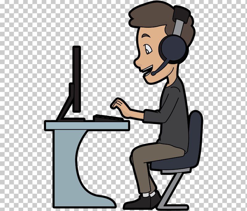 Cartoon Sitting Conversation Job Pleased PNG, Clipart, Cartoon, Conversation, Job, Office Chair, Pleased Free PNG Download