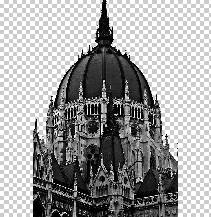 Hungarian Parliament Building Florence Cathedral Gothic Revival Architecture PNG, Clipart, Architecture, Black And White, Budapest, Building, Dome Free PNG Download