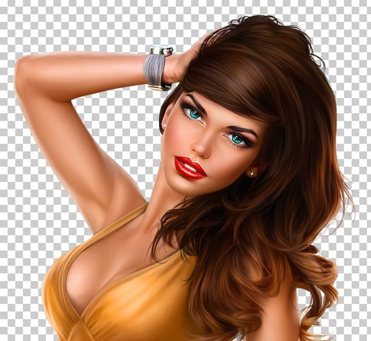 Drawing Woman Digital Art PNG, Clipart, 3d Computer Graphics, Art, Beauty, Black Hair, Brown Hair Free PNG Download