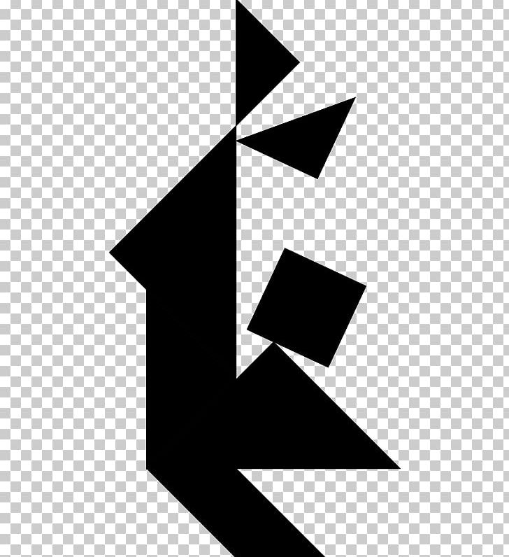 Tangram Triangle Computer Software PNG, Clipart, Angle, Area, Black, Black And White, Cartoon Free PNG Download