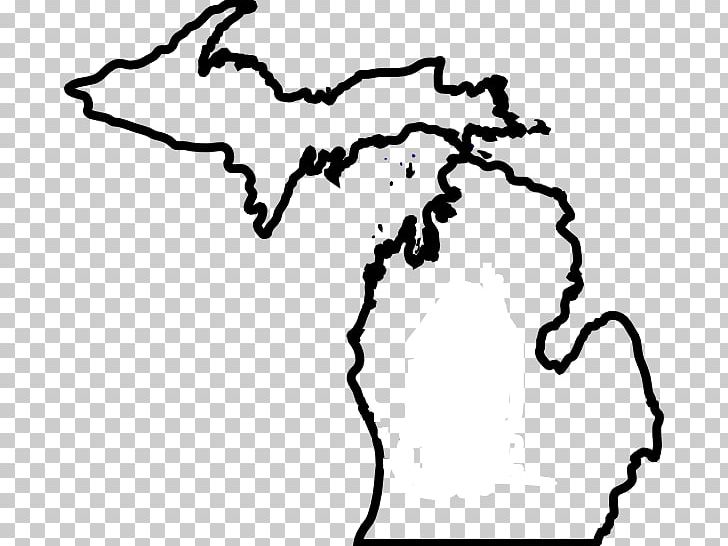 Michigan Blank Map PNG, Clipart, Area, Artwork, Black, Black And White, Blank Free PNG Download