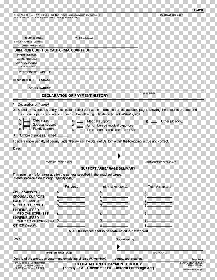 Florida California Child Support Document Law PNG, Clipart, Angle, Area, Black And White, California, Child Free PNG Download