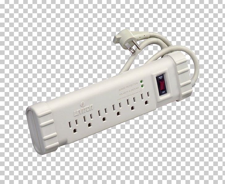 Power Strips & Surge Suppressors Surge Protection Devices Leviton S1000-PS Office Grade Surge Strip With Six Outlets Leviton 120 Volt/15 Amp Electrical Cable PNG, Clipart, Ac Power Plugs And Sockets, Ampere, Electrical Cable, Electrical Connector, Electrical Switches Free PNG Download