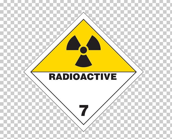 HAZMAT Class 7 Radioactive Substances Dangerous Goods Label Radiation Radioactive Waste PNG, Clipart, Angle, Area, Brand, Hazard, Hazmat Class 3 Flammable Liquids Free PNG Download